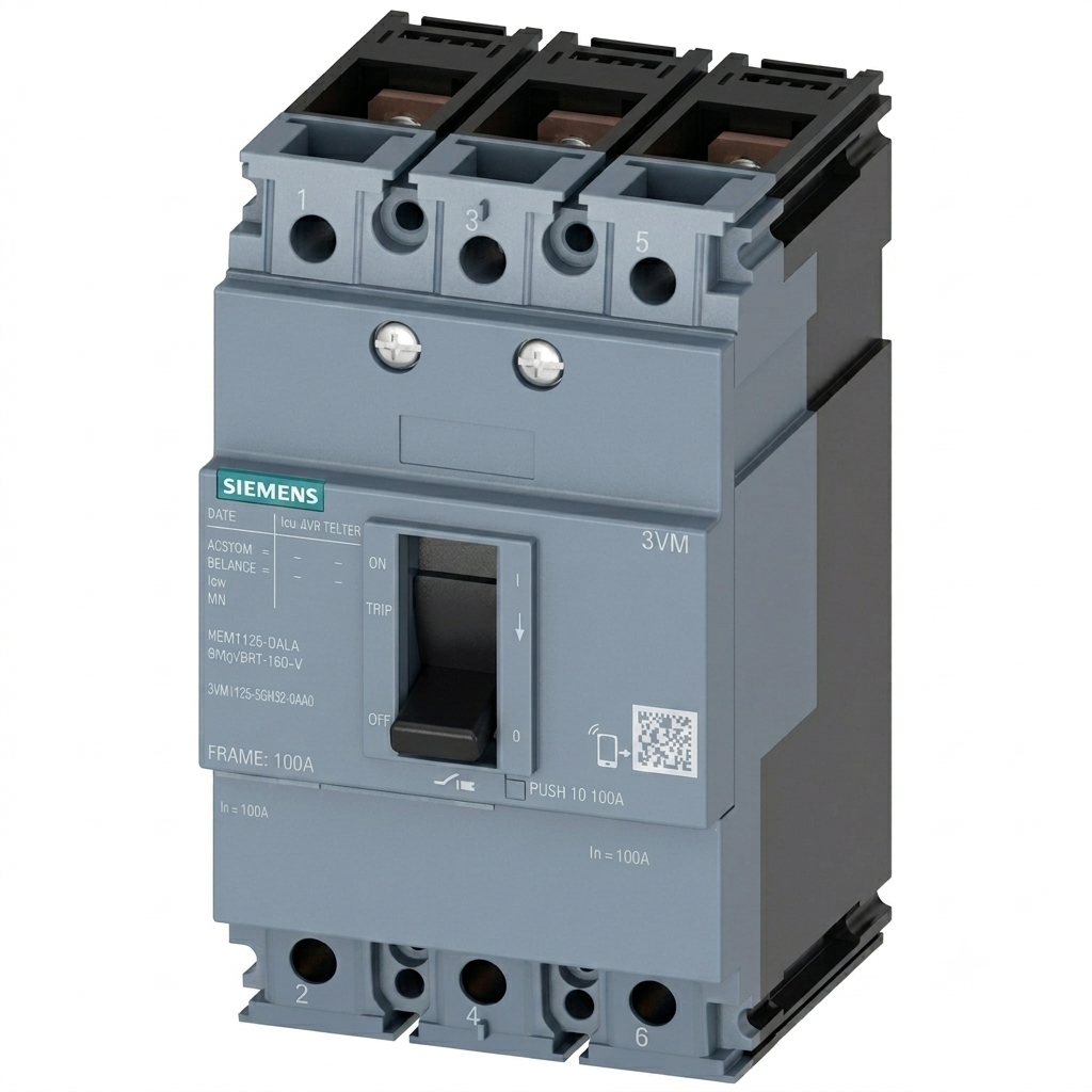 MCCB 25kA 3P FTFM TM210 100A 3VM Ics=50% Icu 415V